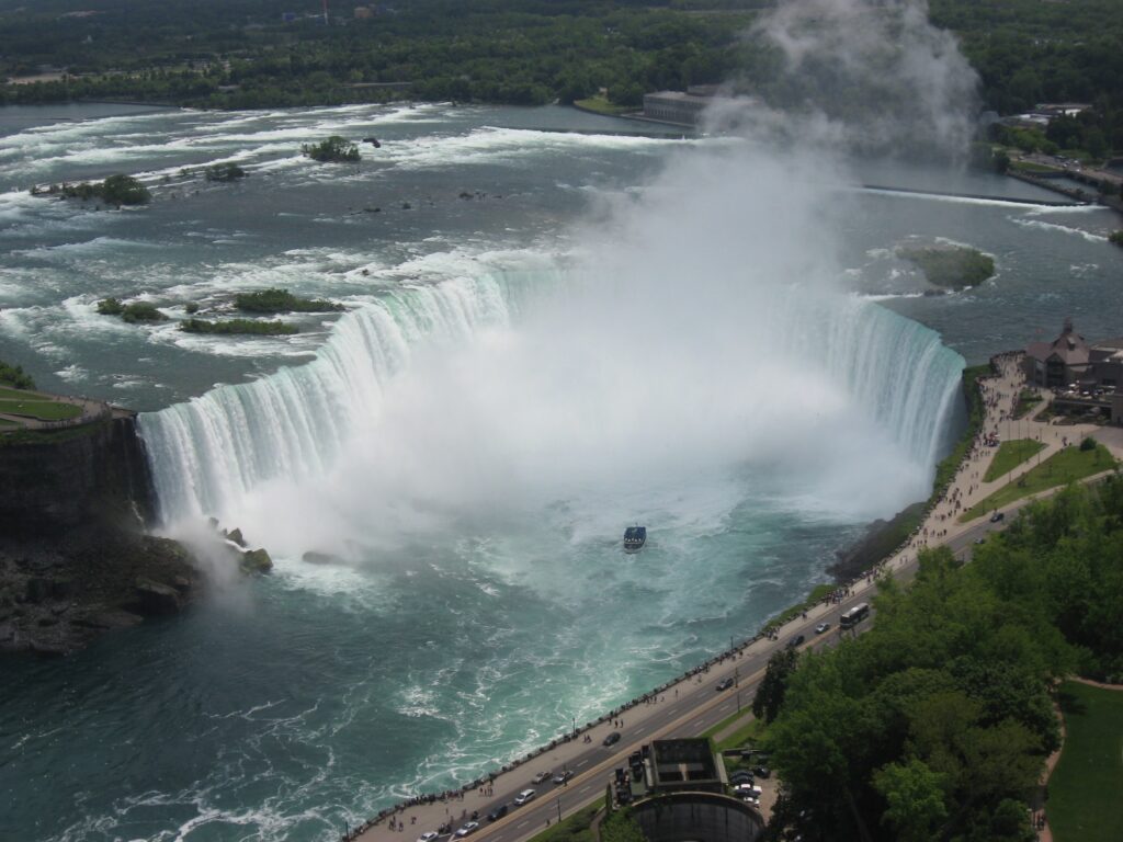 Niagara Falls From the Tower on The Canada side looking at the Horseshoe falls