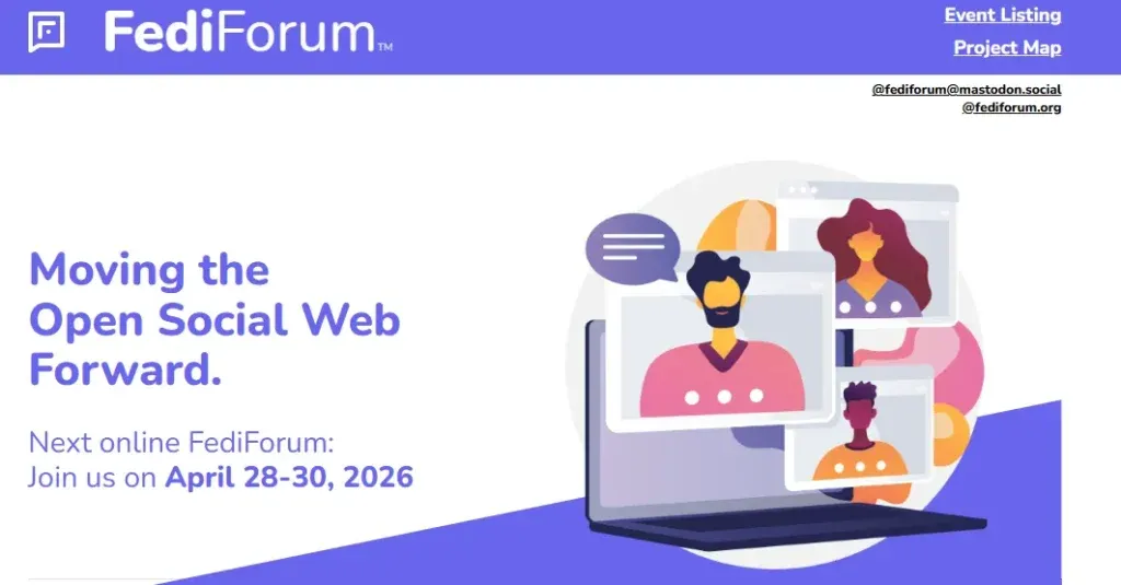 Screenshot from the FediForum website